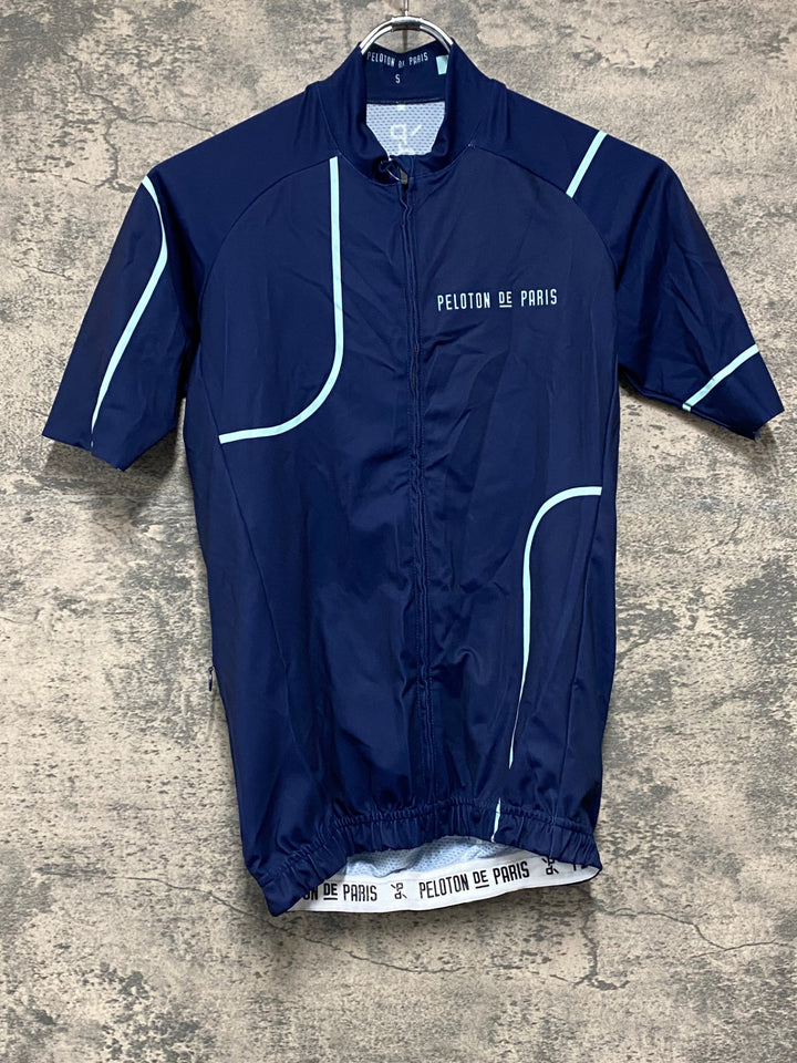 JW762 プロトンドパリ PELOTON DE PARIS Domestique Tron SS Jersey 半袖 サイクルジャージ 紺 S