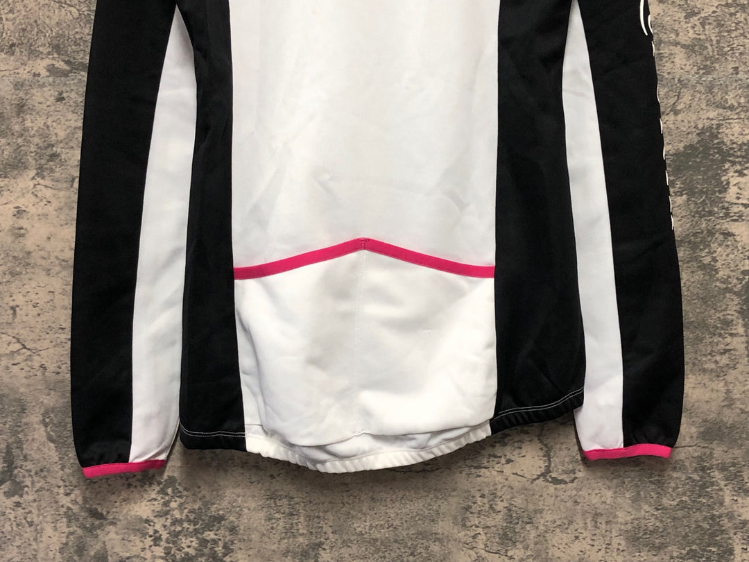 KJ899 ルコックスポルティフ le coq sportif 長袖 サイクルジャージ 白 黒 S