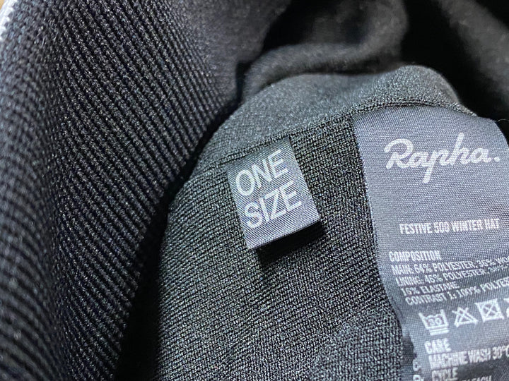 JV253 ラファ Rapha FESTIVE 500 WINTER HAT サイクルキャップ 黒 ワンサイズ