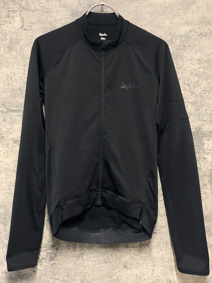KM421 ラファ Rapha CORE LONG SLEEVE JERSEY 長袖 サイクルジャージ 黒 S 裏起毛