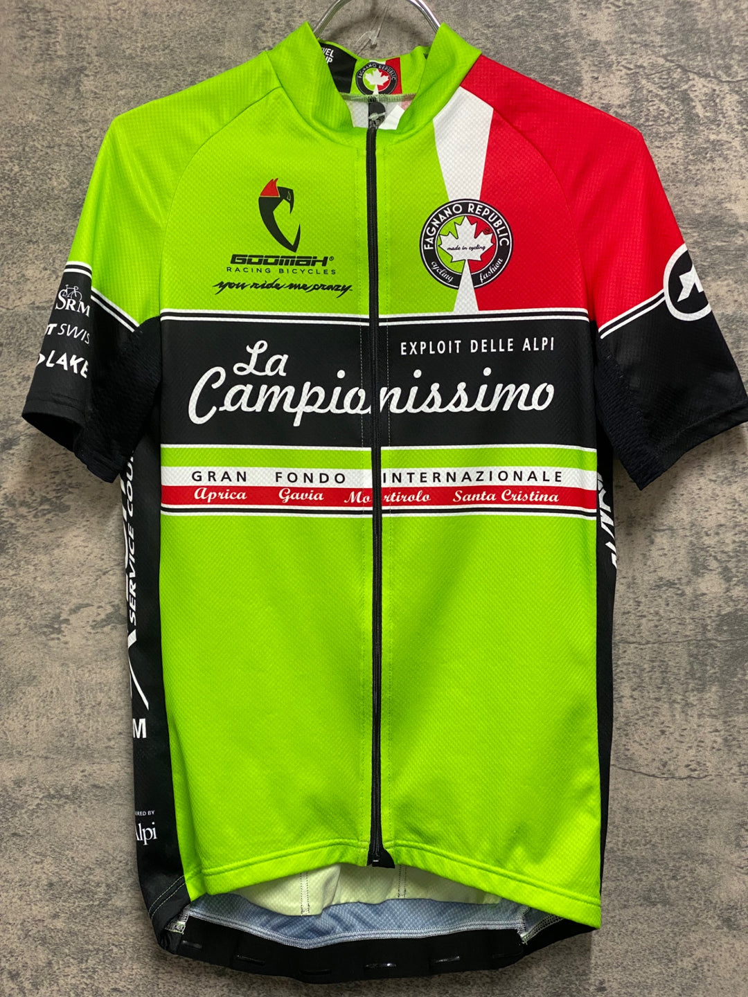 JV141 アソス ASSOS FAGNANO REPUBLIC 半袖 サイクルジャージ 緑 M