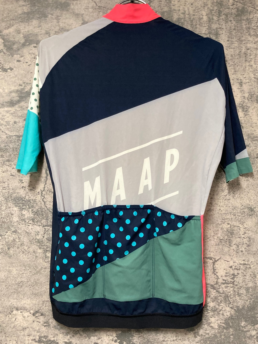KJ315 マープ MAAP Divide Mod Jersey 半袖 サイクルジャージ 総柄 S ほつれあり