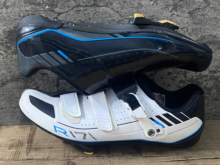 KE260 シマノ SHIMANO SH-R171W ビンディングシューズ SPD-SL 白黒 EU43