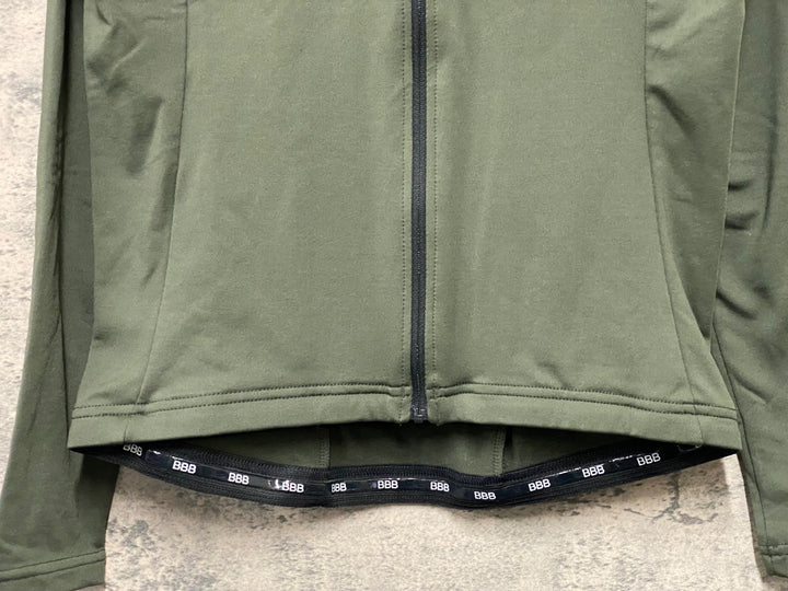 JY852 BBB 長袖 サイクルジャージ オリーブ M 裏起毛