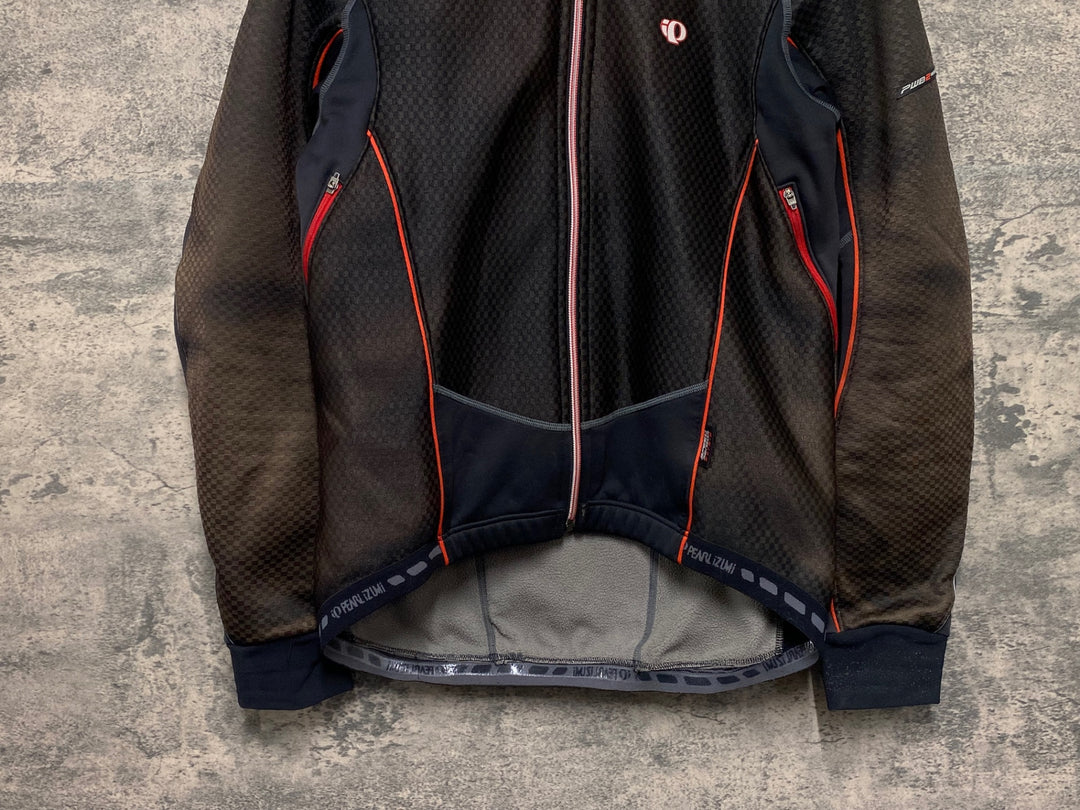 JV318 パールイズミ PEARL iZUMi 長袖サイクルジャケット 黒 M 裏起毛 日焼け 擦れ