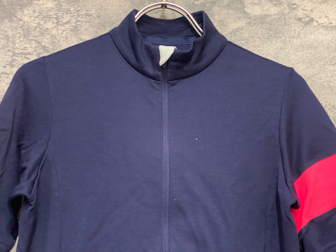 JY105 ラファ Rapha WOMEN'S CLASSIC JERSEY 半袖 サイクルジャージ レディース 紺 S
