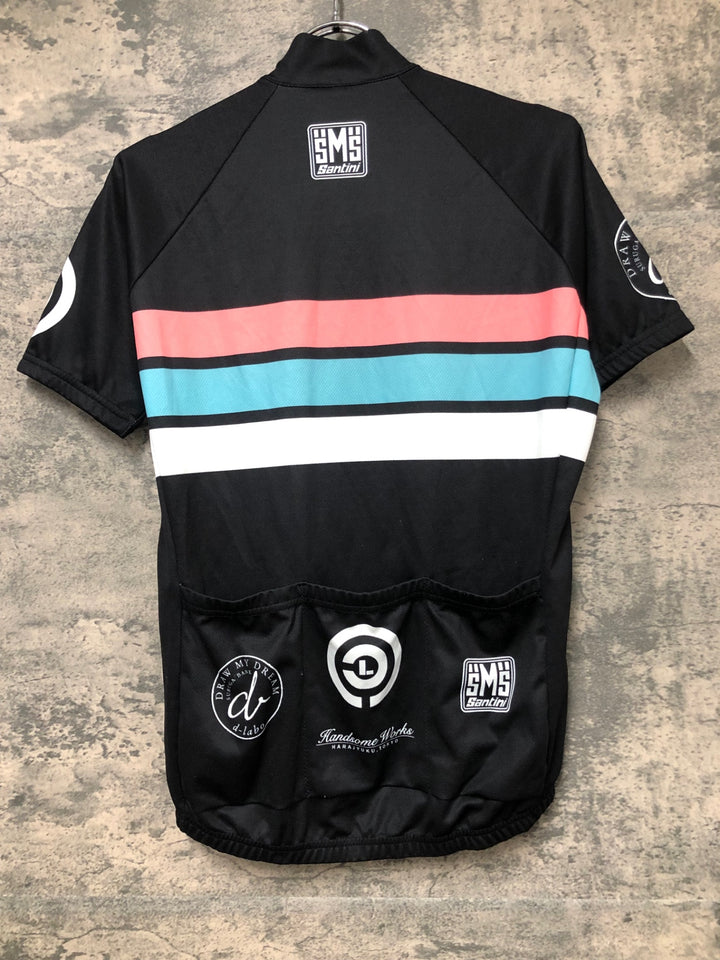 JP398 サンティーニ Santini 半袖 サイクルジャージ 黒 Ｍ