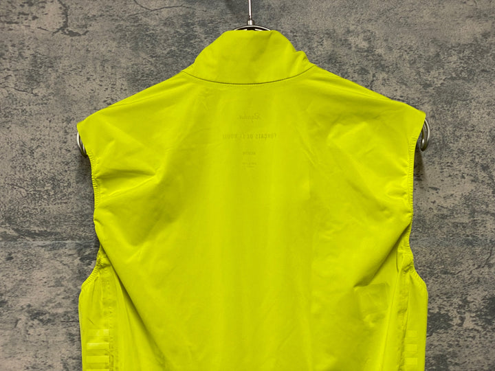 KI221 ラファ Rapha PRO TEAM LW RAIN GILET サイクルベスト ジレ 黄 M