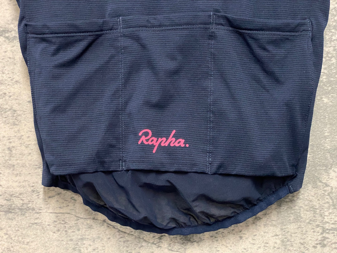 JV171 ラファ Rapha CLASSIC FLYWEIGHT JERSEY 半袖 サイクルジャージ 濃紺 XS