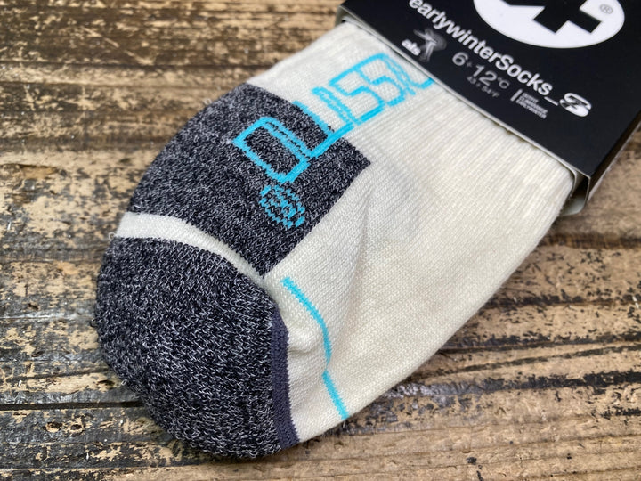 JQ170 アソス assos earlywinterSocks S7 サイクルソックス 白 2