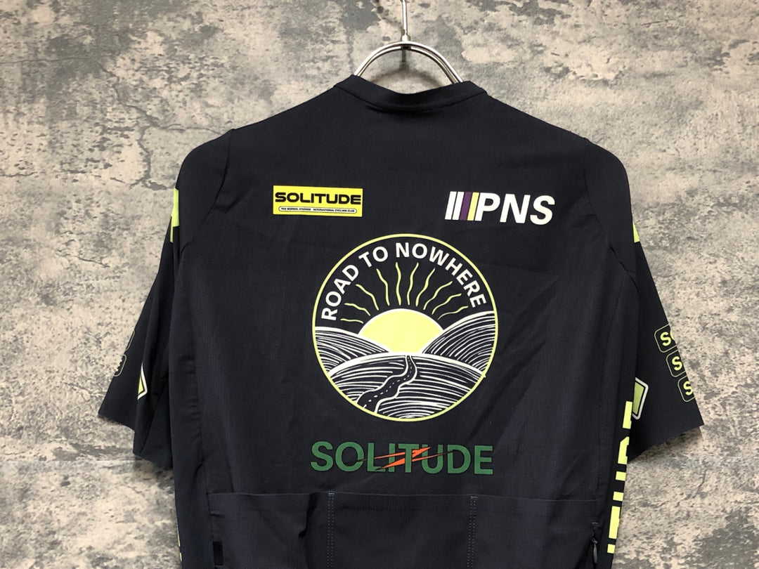 KK153 パスノーマルスタジオ PAS NORMAL STUDIOS Solitude Logo Jersey 半袖 サイクルジャージ 黒 S