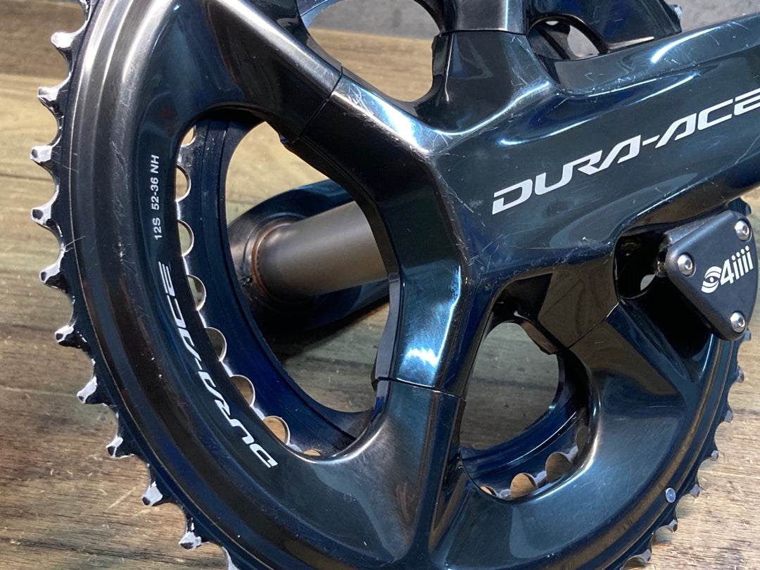 JD230 4iiii シマノ SHIMANO FC-R9200 パワーメーター クランクセット 52/36T 172.5 ※バッテリーベース割れあり