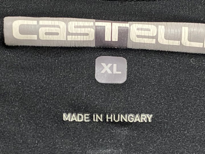 KB218 カステリ CASTELLI 半袖 サイクルジャージ 黒赤 XL