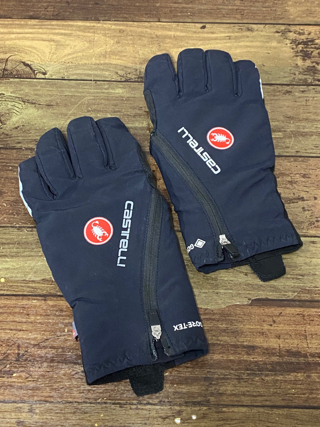 JY252 カステリ CASTELLI GORE-TEX 長指 グローブ 厚手 裏起毛 L ※指先に擦れあり