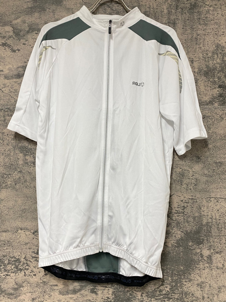 JW490 AGU 半袖 サイクルジャージ 白 Lサイズ
