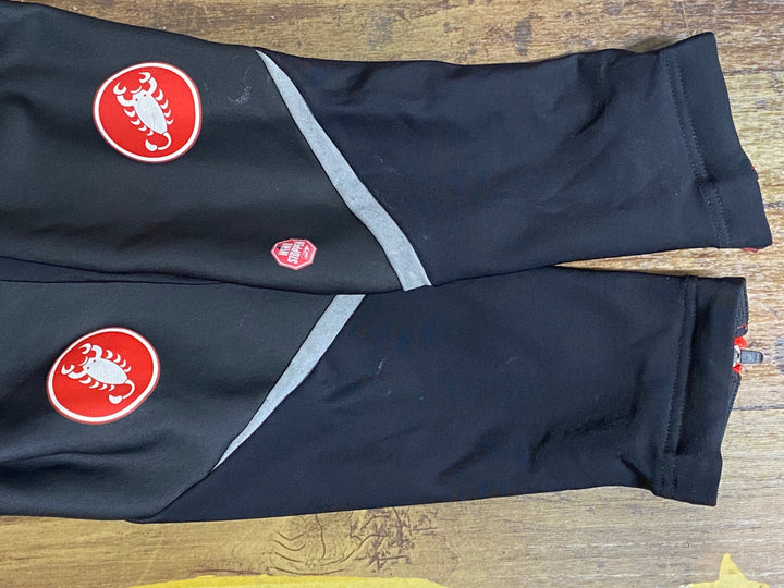 KP752 カステリ CASTELLI ビブタイツ 黒 S 裏起毛 ※ロゴの割れ