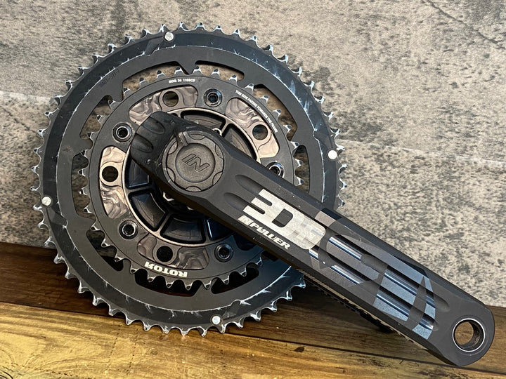 IY473 ローター ROTOR In Power 3D+ パワーメーター クランクセット 170mm 52/36T※電池蓋歪みのためジャンク
