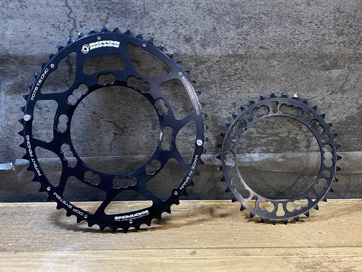 KP672 ローター ROTOR Q-RINGS 楕円 チェーンリングセット 50/34T 10S PCD110 5arm