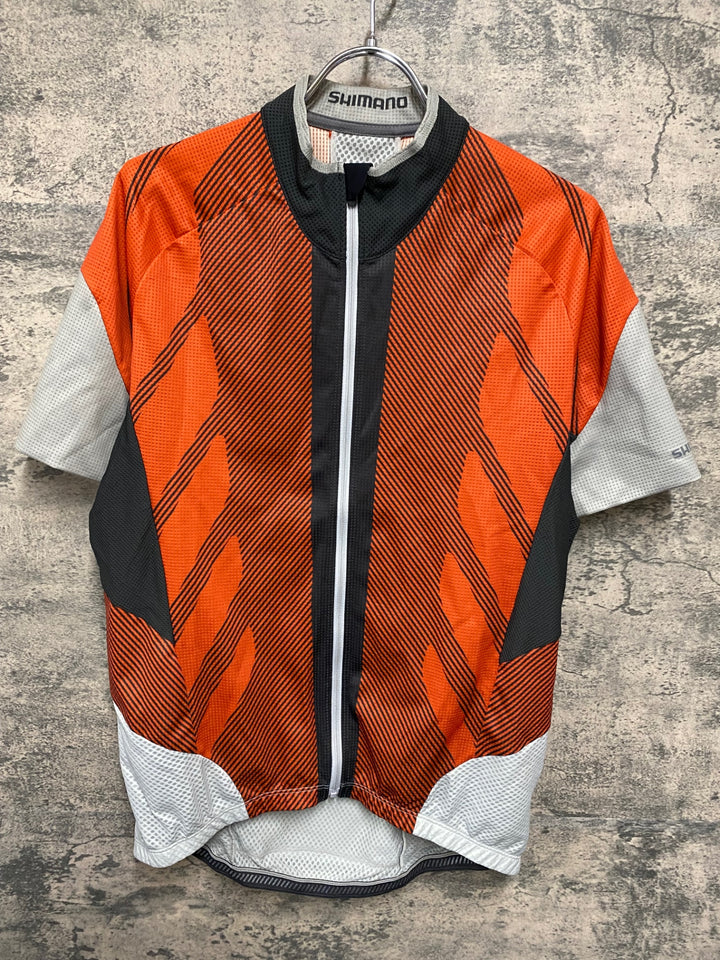 JT589 シマノ SHIMANO 半袖 サイクルジャージ オレンジ XXL