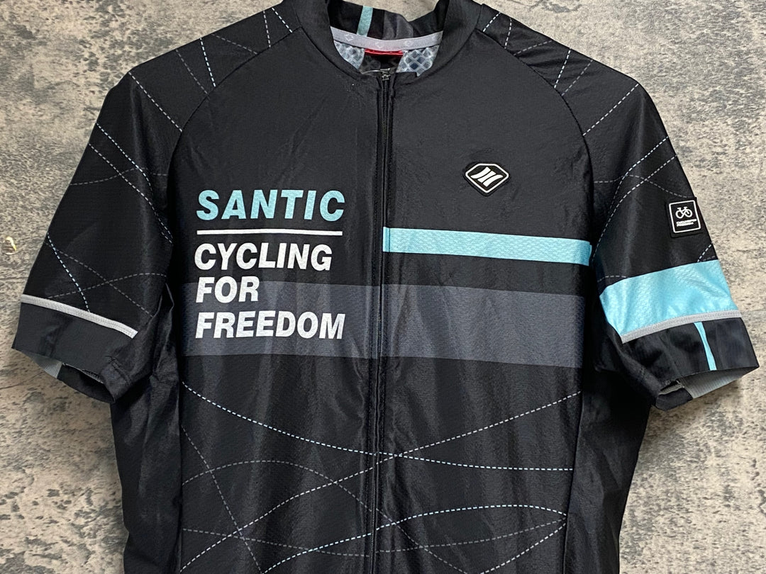 JP884 サンティック santic 半袖サイクルジャージ 黒 L