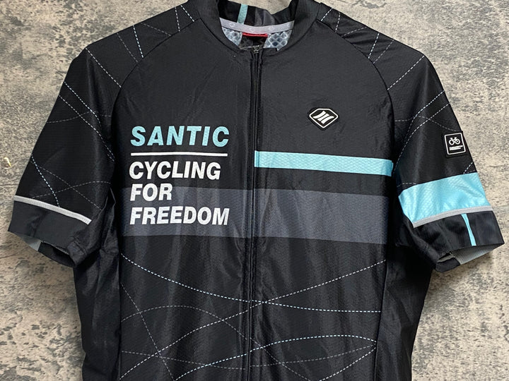 JP884 サンティック santic 半袖サイクルジャージ 黒 L