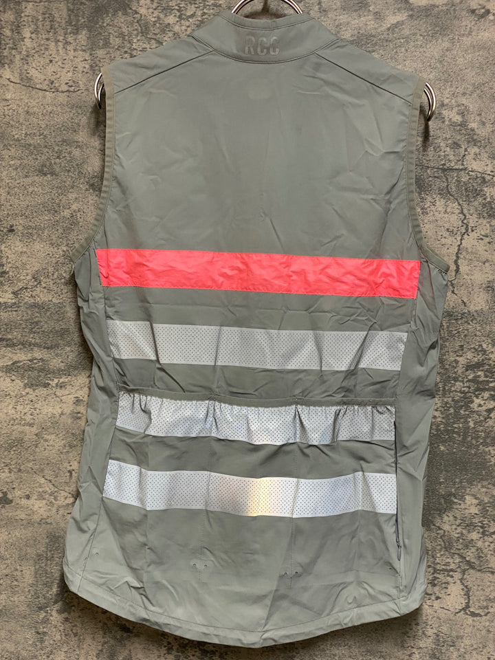JP297 ラファ Rapha RCC ジレ サイクルベスト グレー M ※スレ,シミ,チャック引手破損