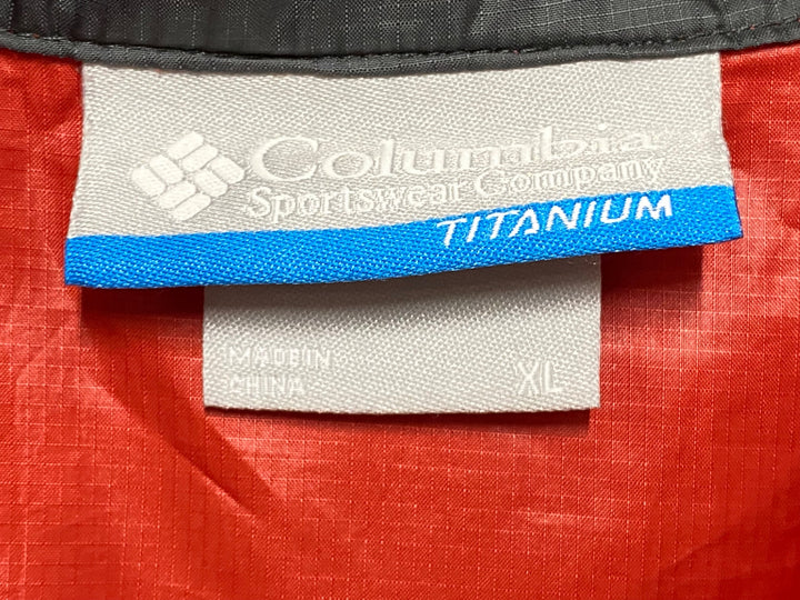 JN601 コロンビア Columbia TITANIUM 長袖 ウィンドブレーカー 赤 XL 汚れあり