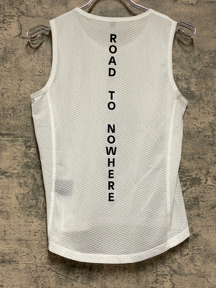 KM709 パスノーマルスタジオ PAS NORMAL STUDIOS SLEEVELESS BASELAYER ノースリーブ ベースレイヤー 白 S メッシュ