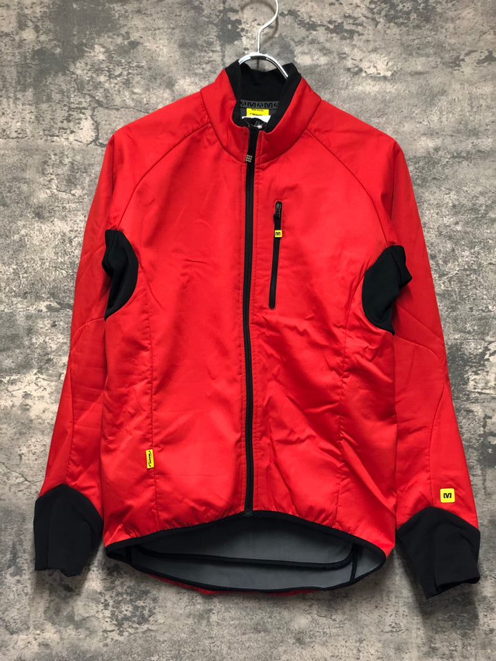 KM223 マヴィック MAVIC 長袖 サイクルジャケット 赤 M 裏起毛