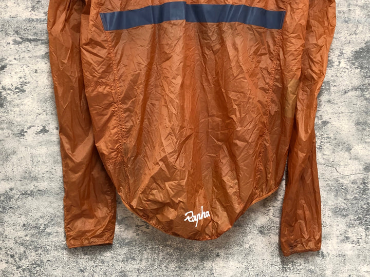 KE034 ラファ Rapha BREVET FLYWEIGHT WIND JACKET 長袖 サイクルジャケット オレンジ L