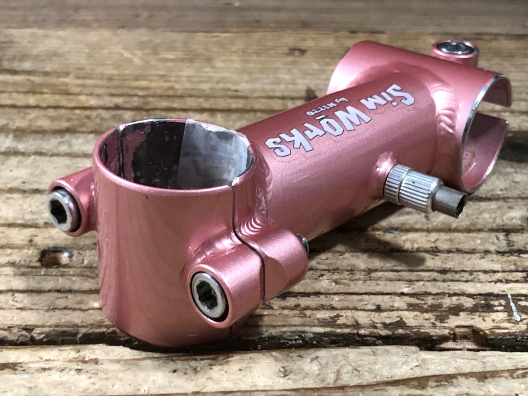 KH876 シムワークス 日東 Sim Works By NITTO dirty スチール アヘッド ステム 90mm Φ25.4 OS ピンク ※塗装品