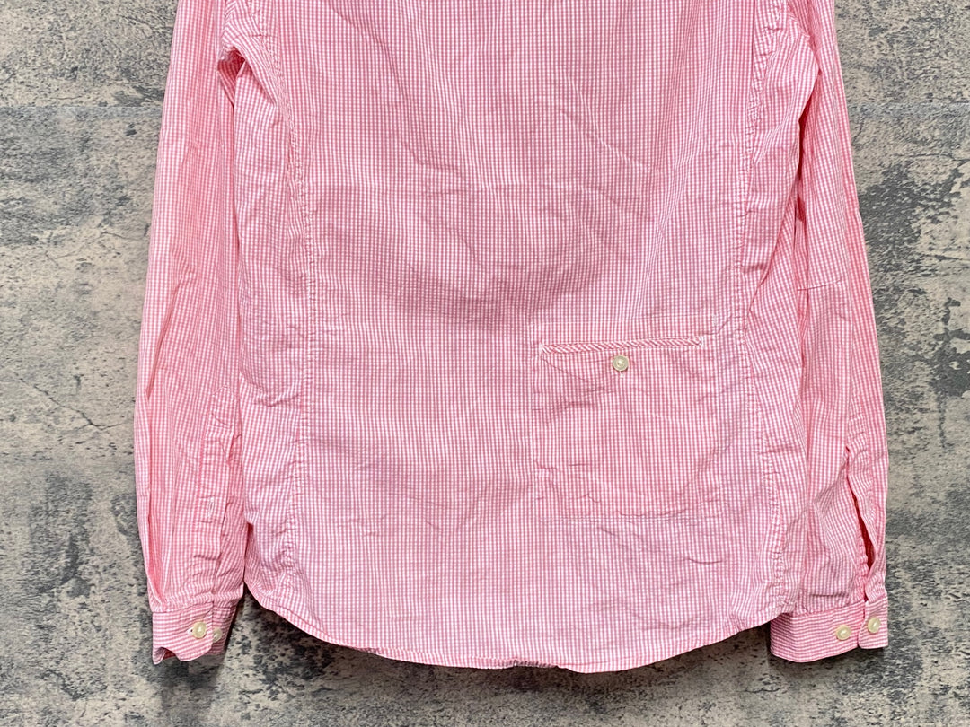 KI178 ラファ Rapha GINGHAM LONG SLEEVE SHIRT 長袖 シャツ ピンク チェック柄 S