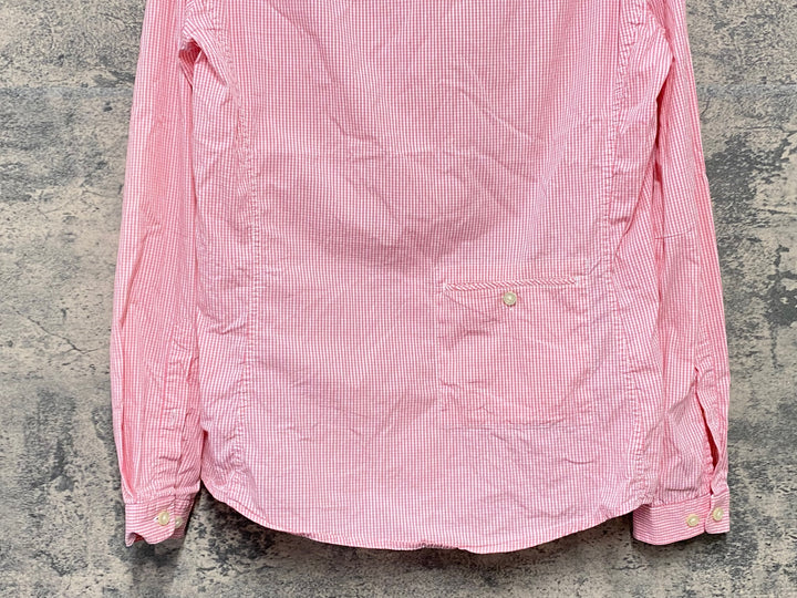 KI178 ラファ Rapha GINGHAM LONG SLEEVE SHIRT 長袖 シャツ ピンク チェック柄 S