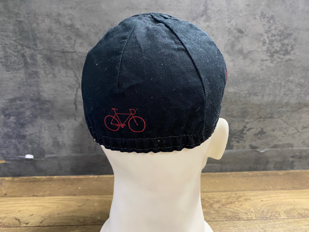 KF381 プロトンドパリ Peloton de Paris サイクルキャップ 黒 ワンサイズ