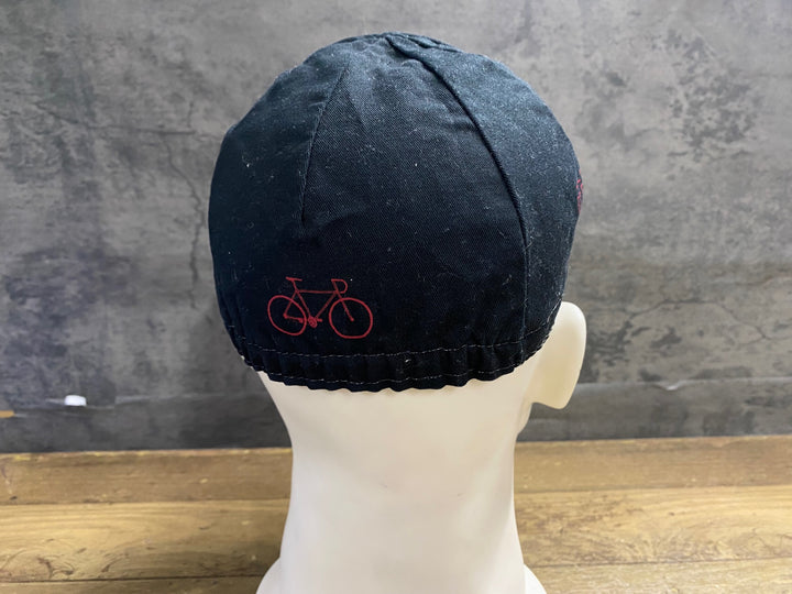 KF381 プロトンドパリ Peloton de Paris サイクルキャップ 黒 ワンサイズ