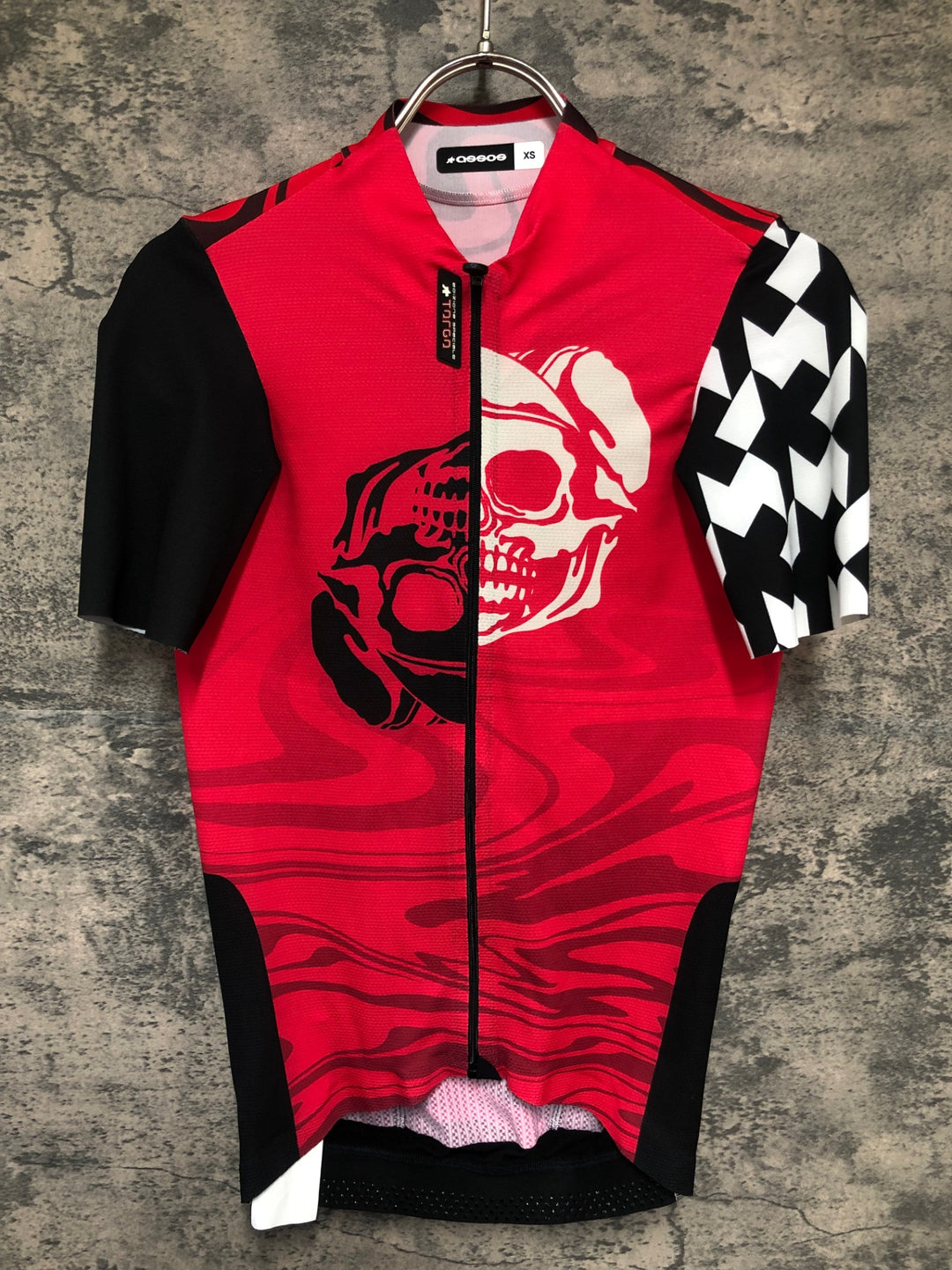 KL637 アソス ASSOS EQUIPE RS JERSEY S9 TARGA SPEED CLUB 2023 半袖 サイクルジャージ 赤 黒 XS