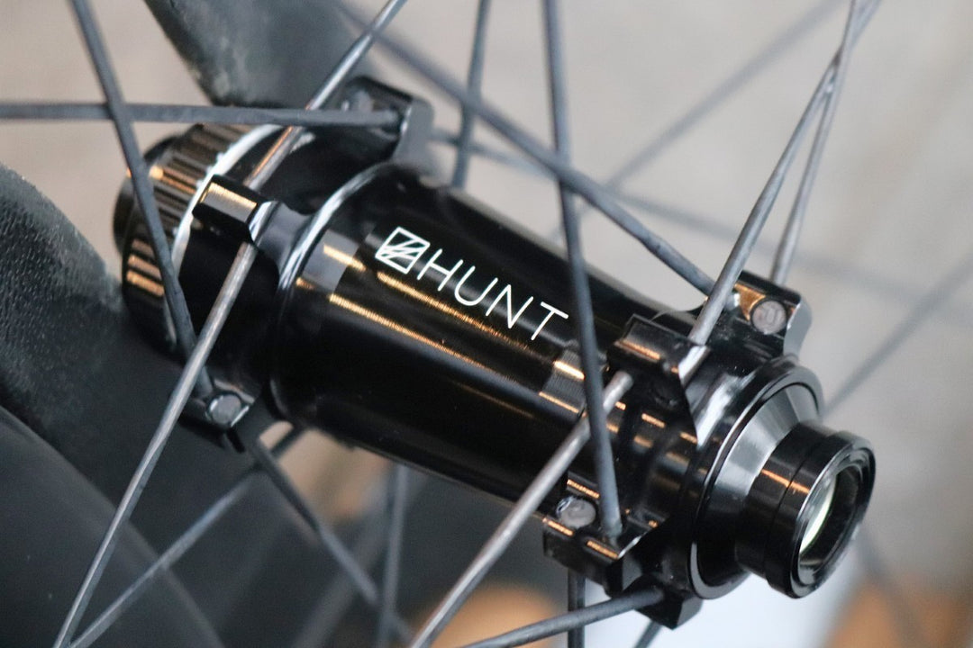 ハント HUNT 50 CARBON AERO DISC チューブレス ホイールセット シマノ 12/11S 【東京南麻布店】