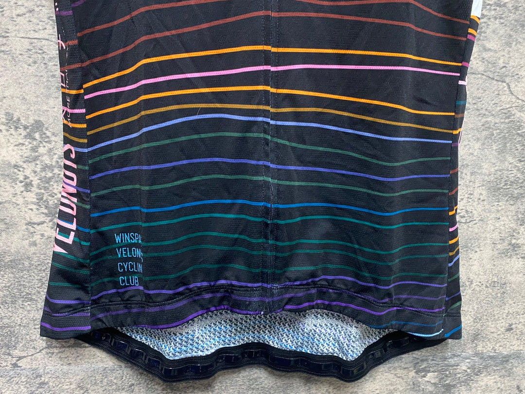JR984 ベロナツ VeloNuts 半袖 サイクルジャージ 黒ピンク 2XL