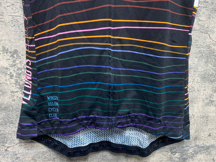 JR984 ベロナツ VeloNuts 半袖 サイクルジャージ 黒ピンク 2XL