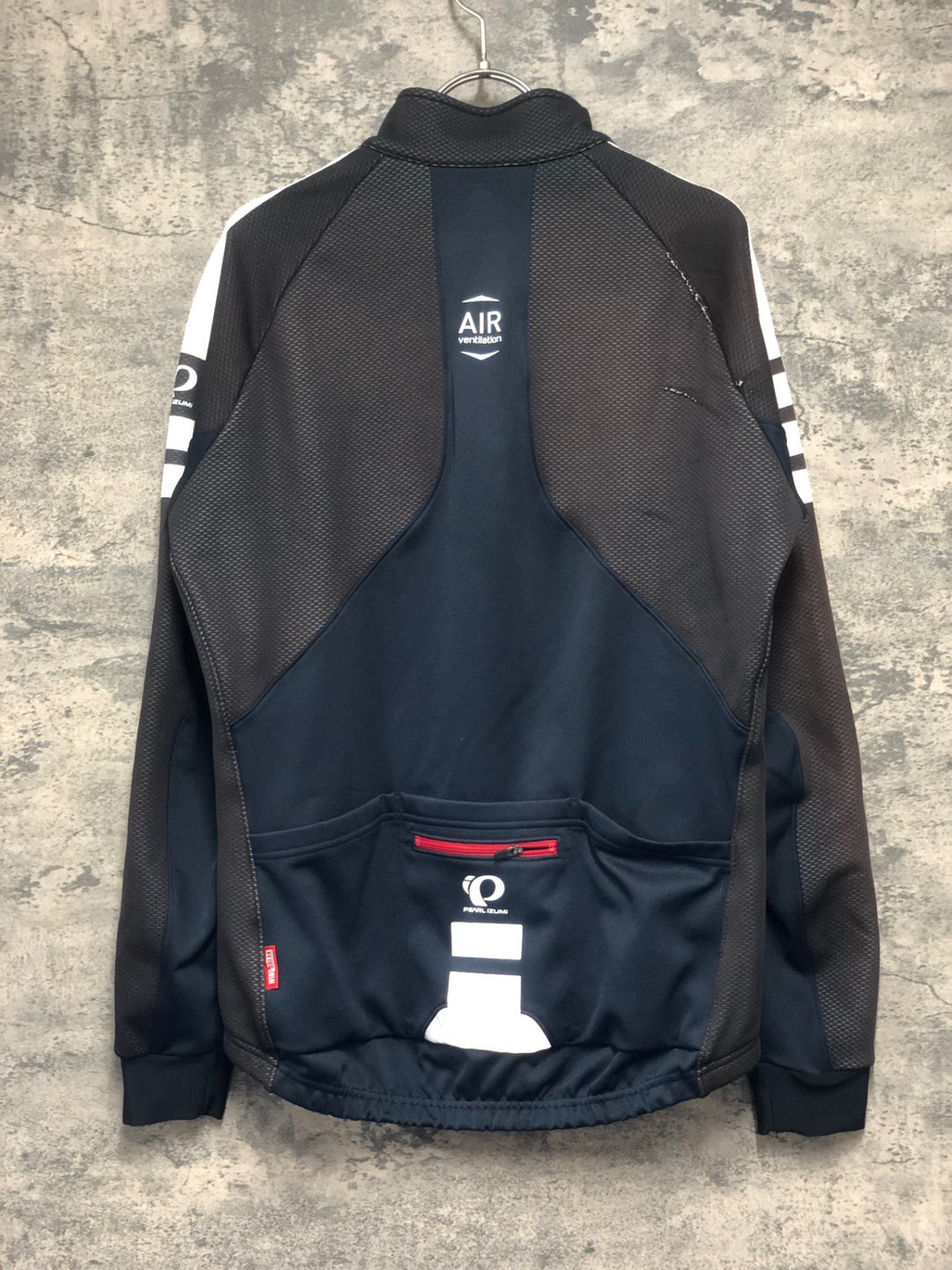 KK715 パールイズミ PEARL iZUMi 長袖 サイクルジャケット 黒 L 裏起毛 WIND BREAK ※破れのためジャンク