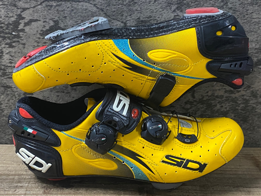 KH239 シディ SIDI WIRE Carbon Vernice Chris Froome Limited Edition ビンディングシューズ 3穴 黄色 EU40 ※傷や汚れあり