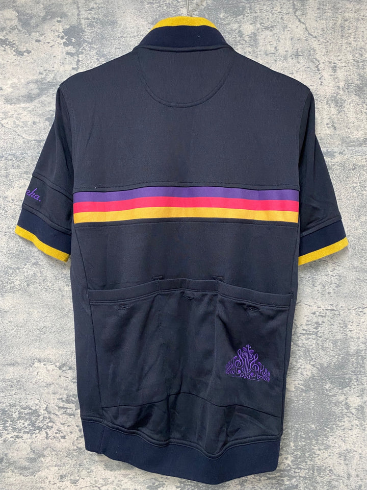 JG244 ラファ Rapha IMPERIAL WORKS CLUB JERSEY 半袖 サイクルジャージ ハーフジップ 黒 S