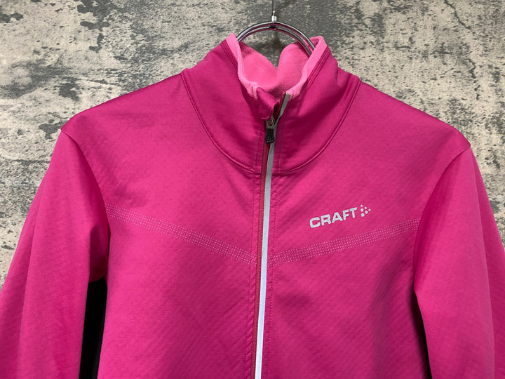 JI614 クラフト CRAFT 長袖 サイクルジャージ ピンク S 裏起毛 レディース