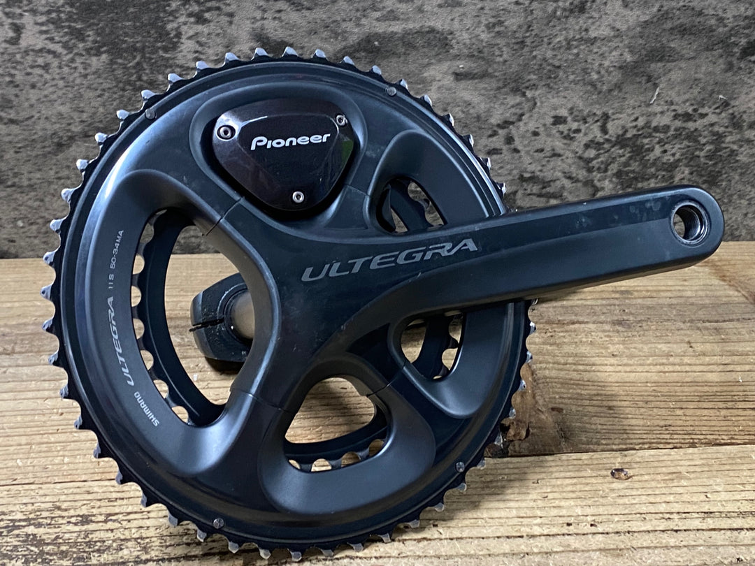 KJ439 パイオニア Pioneer シマノ SHIMANO アルテグラ ULTEGRA FC-6800 パワーメーター クランクセット 50/34T 165mm 動作未確認
