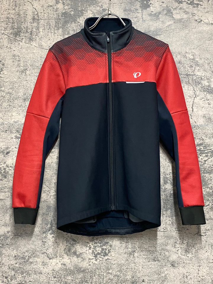 JY804 パールイズミ PEARL iZUMi 長袖 サイクルジャケット 黒 赤 S 裏起毛