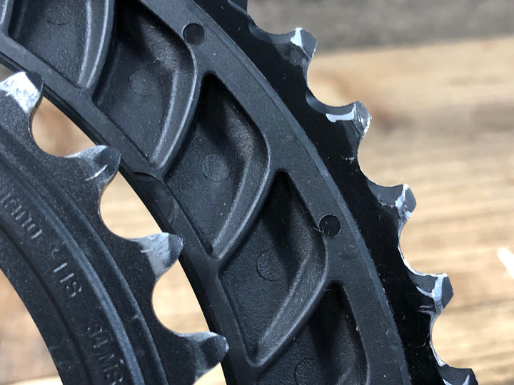 JW346 シマノ SHIMANO 105 FC-R7000 クランクセット 170mm 50/34T 4iiii PRECISION ※チェーンリングジャンク