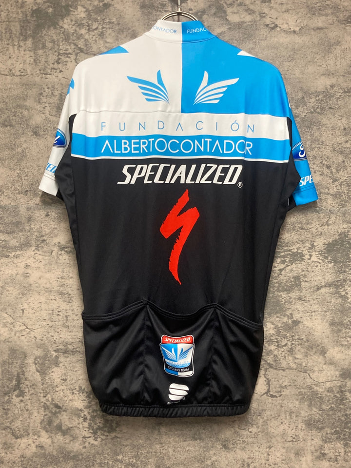KJ862 スポーツフル sportful 半袖 サイクルジャージ 白青 L SAXO BANK