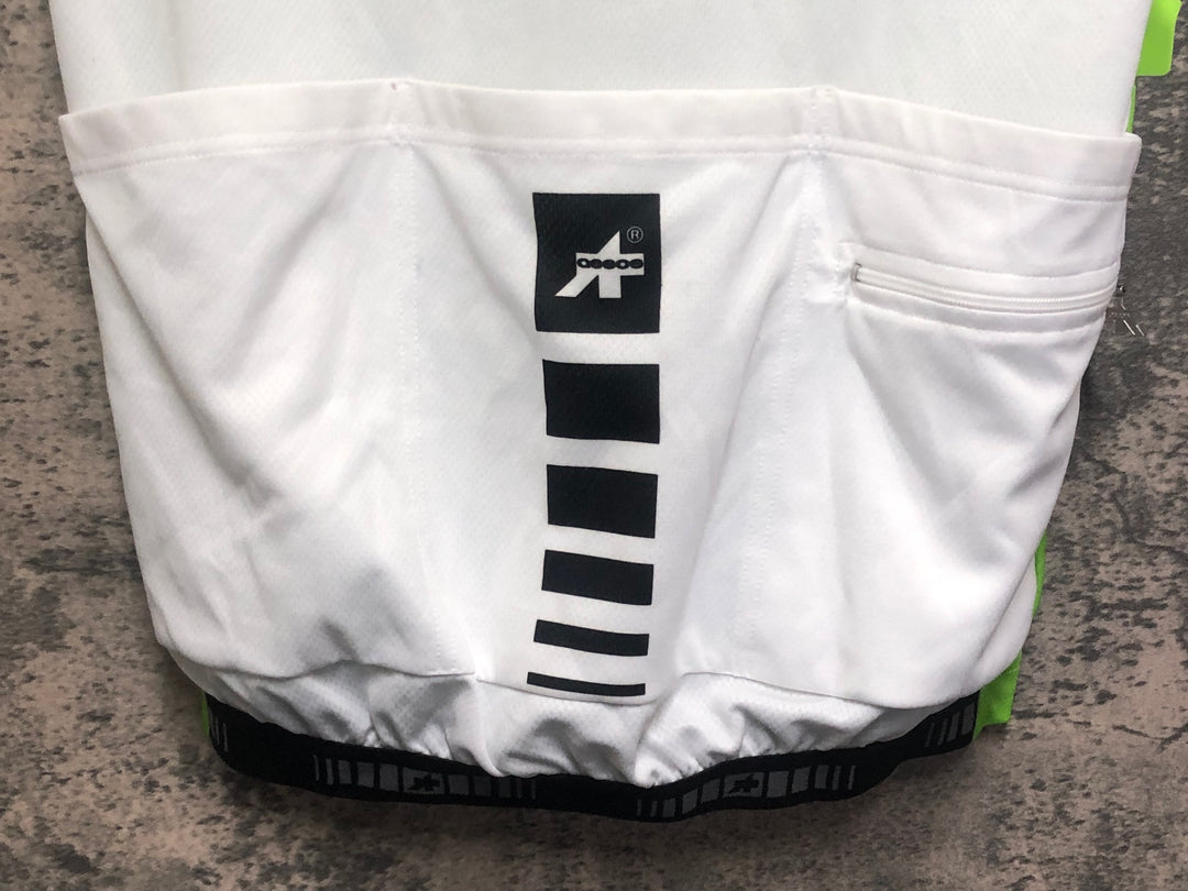 KK977 アソス assos EQUIPE NIKOPOL 半袖 サイクルジャージ M 白緑
