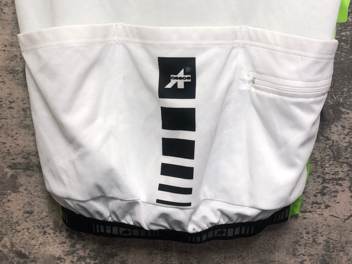KK977 アソス assos EQUIPE NIKOPOL 半袖 サイクルジャージ M 白緑
