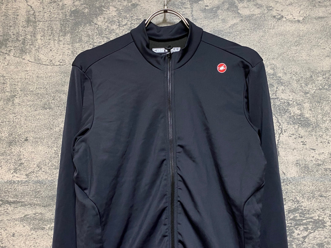 JP537 カステリ CASTELLI 長袖 サイクルジャージ 黒 L 裏起毛